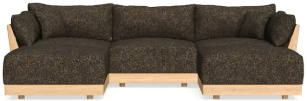 Modular Bondi Latte 3-Seater U-Sectional in Phantom | Memory Foam Blend