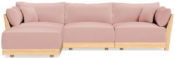 Modular Bondi Latte 3-Seater Sectional in Powder Pink | Classic Blend