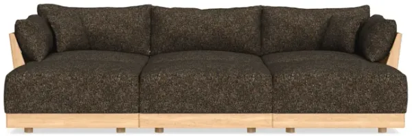 Modular Bondi Latte 3-Seater Daybed Sofa Sectional in Phantom | Memory Foam Blend