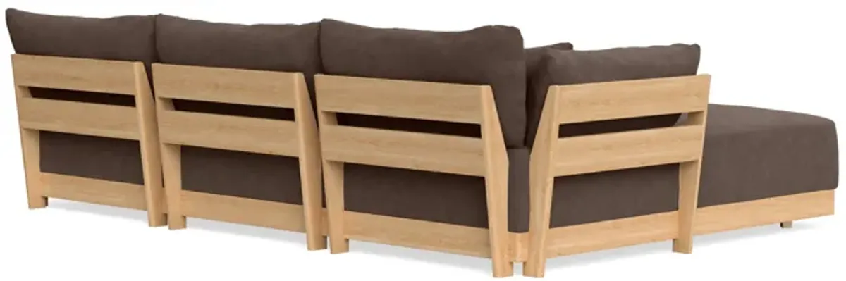Modular Bondi Latte 3-Seater Sectional in Chocolate | Classic Blend