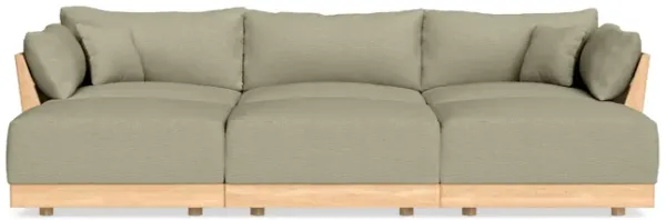 Modular Bondi Latte 3-Seater Daybed Sofa Sectional in Cappuccino | Memory Foam Blend