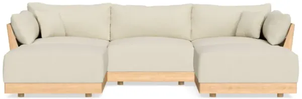 Modular Bondi Latte 3-Seater U-Sectional in Parchment | Classic Blend