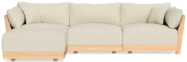 Modular Bondi Latte 3-Seater Sectional in Parchment | Memory Foam Blend