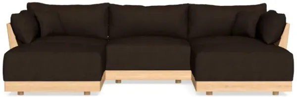 Modular Bondi Latte 3-Seater U-Sectional in Espresso | Memory Foam Blend