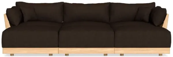 Modular Bondi Latte 3-Seater Daybed Sofa Sectional in Espresso | Memory Foam Blend