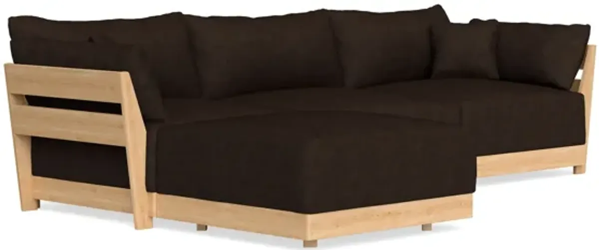 Modular Bondi Latte 3-Seater Sectional in Espresso | Memory Foam Blend