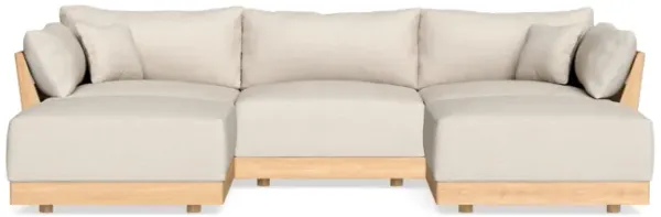 Modular Bondi Latte 3-Seater U-Sectional in Seashell | Memory Foam Blend