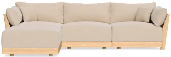 Modular Bondi Latte 3-Seater Sectional in Vanilla | Memory Foam Blend