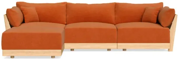 Modular Bondi Latte 3-Seater Sectional in Terracotta | Classic Blend
