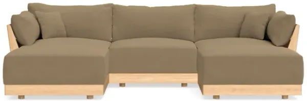 Modular Bondi Latte 3-Seater U-Sectional in Macchiato | Memory Foam Blend