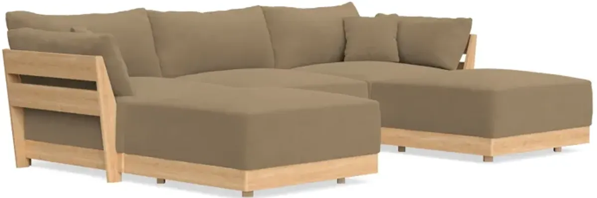 Modular Bondi Latte 3-Seater U-Sectional in Macchiato | Classic Blend