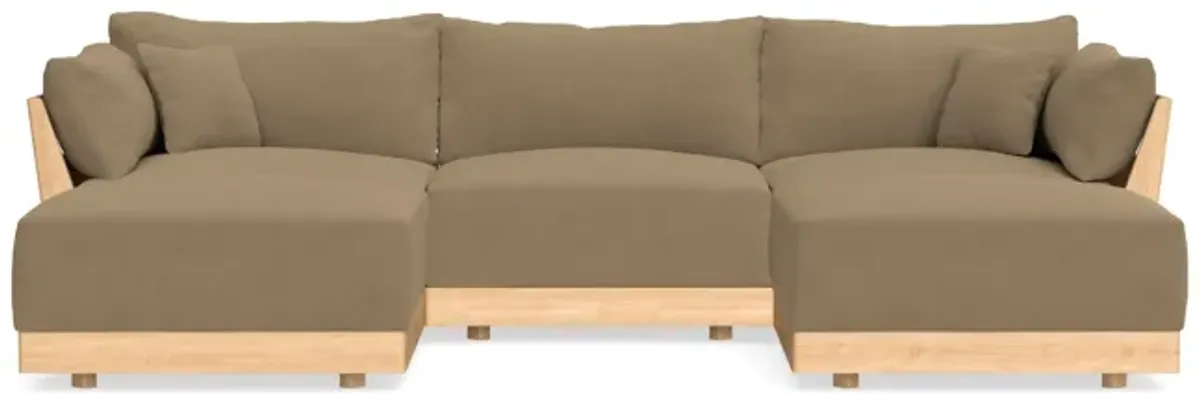 Modular Bondi Latte 3-Seater U-Sectional in Macchiato | Classic Blend