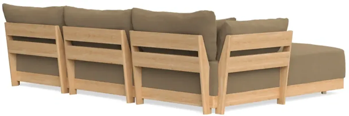 Modular Bondi Latte 3-Seater Daybed Sofa Sectional in Macchiato | Memory Foam Blend