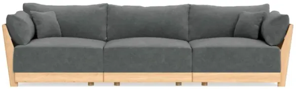 Modular Bondi Latte 3-Seater Sofa in Chimney Gray | Memory Foam Blend