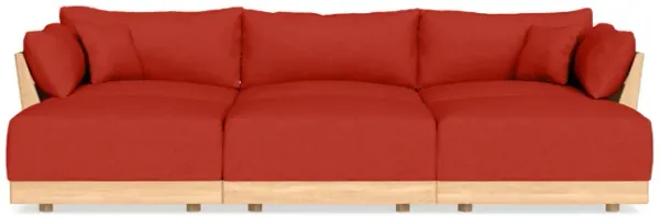 Modular Bondi Latte 3-Seater Daybed Sofa Sectional in Cayenne | Memory Foam Blend