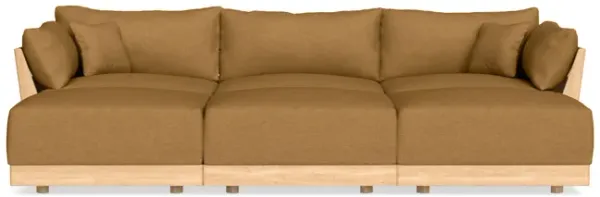 Modular Bondi Latte 3-Seater Daybed Sofa Sectional in Dijon | Classic Blend