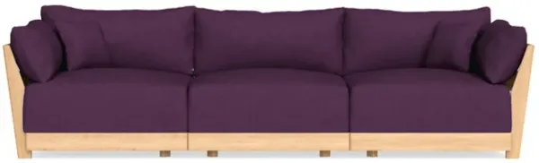 Modular Bondi Latte 3-Seater Sofa in Aubergine | Classic Blend