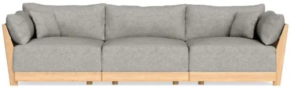 Modular Bondi Latte 3-Seater Sofa in Fog | Memory Foam Blend