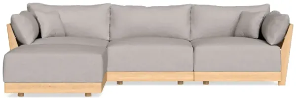 Modular Bondi Latte 3-Seater Sectional in Cloud | Memory Foam Blend