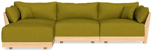 Modular Bondi Latte 3-Seater Sectional in Olive Green | Memory Foam Blend