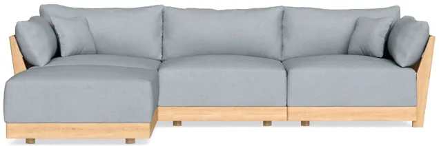 Modular Bondi Latte 3-Seater Sectional in Ash | Memory Foam Blend