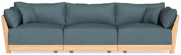 Modular Bondi Latte 3-Seater Sofa in Slate Blue | Classic Blend