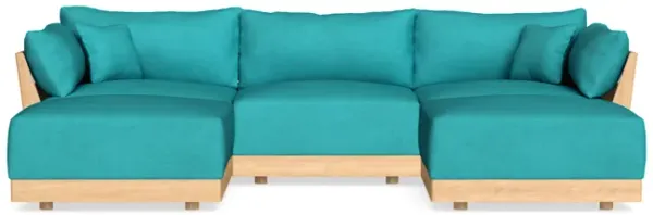 Modular Bondi Latte 3-Seater U-Sectional in Pool | Classic Blend
