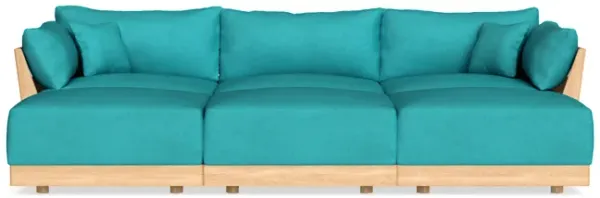 Modular Bondi Latte 3-Seater Daybed Sofa Sectional in Pool | Memory Foam Blend