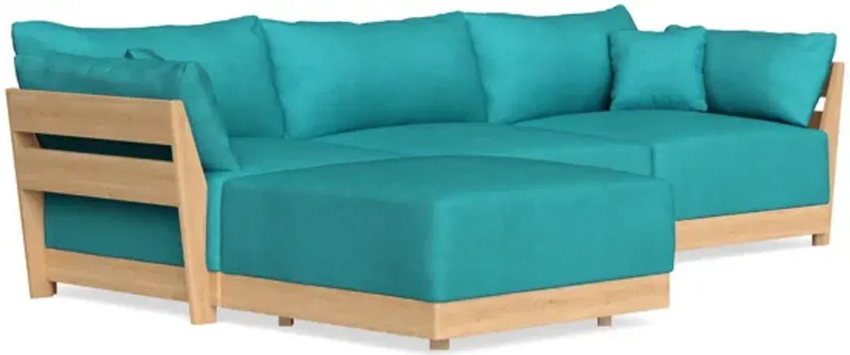 Modular Bondi Latte 3-Seater Sectional in Pool | Classic Blend
