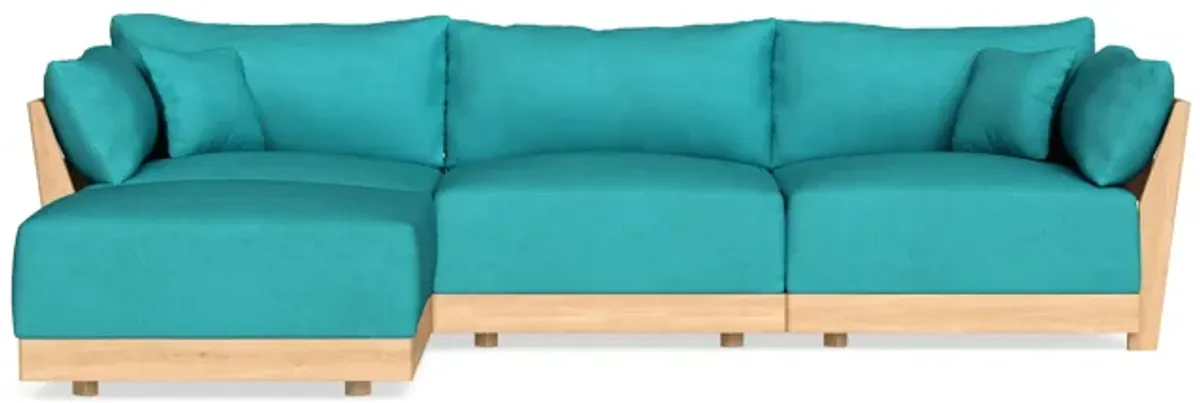 Modular Bondi Latte 3-Seater Sectional in Pool | Classic Blend