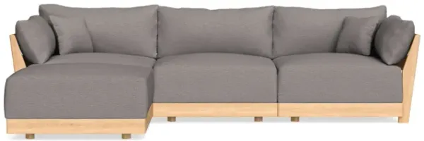 Modular Bondi Latte 3-Seater Sectional in Cement | Classic Blend
