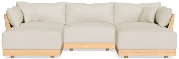 Modular Bondi Latte 3-Seater U-Sectional in Mascarpone | Memory Foam Blend