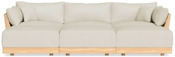 Modular Bondi Latte 3-Seater Daybed Sofa Sectional in Mascarpone | Classic Blend