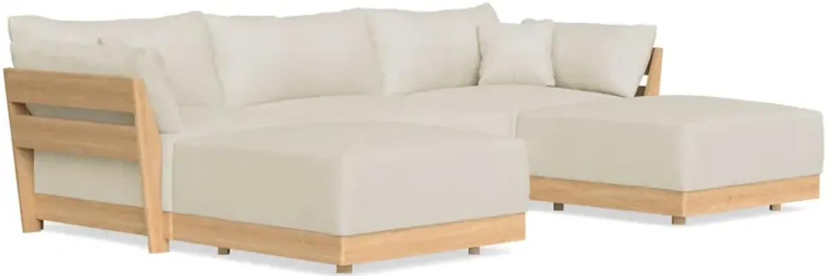 Modular Bondi Latte 3-Seater U-Sectional in Mascarpone | Classic Blend