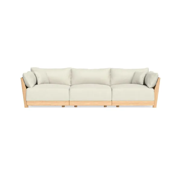 Modular Bondi Latte 3-Seater Sofa in Eggshell | Memory Foam Blend