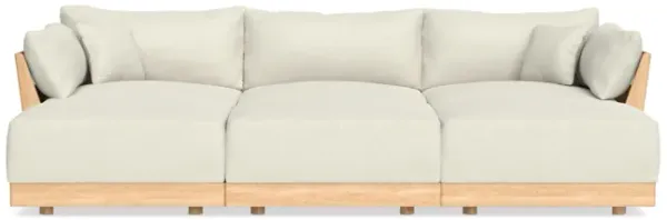 Modular Bondi Latte 3-Seater Daybed Sofa Sectional in Eggshell | Classic Blend