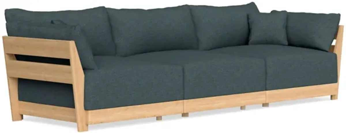 Modular Bondi Latte 3-Seater Sofa in Ocean Gray | Memory Foam Blend