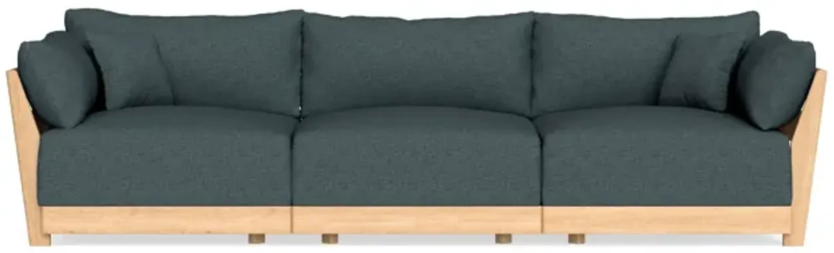 Modular Bondi Latte 3-Seater Sofa in Ocean Gray | Memory Foam Blend