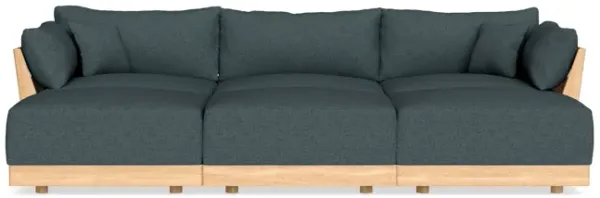 Modular Bondi Latte 3-Seater Daybed Sofa Sectional in Ocean Gray | Classic Blend