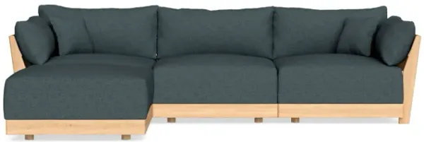 Modular Bondi Latte 3-Seater Sectional in Ocean Gray | Memory Foam Blend