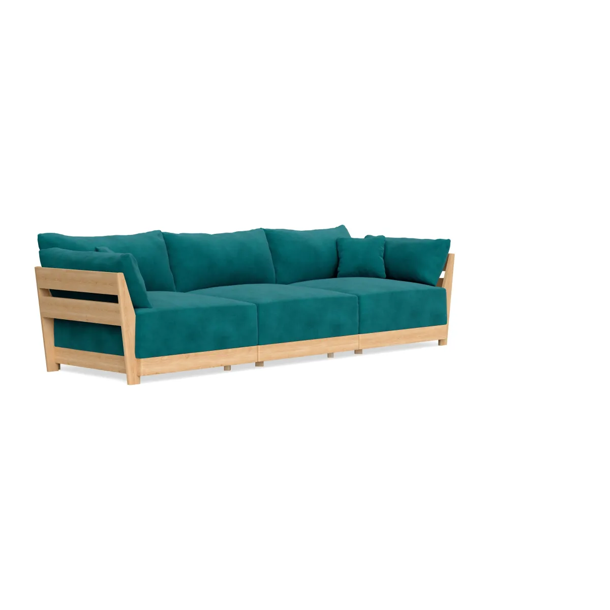 Modular Bondi Latte 3-Seater Sofa in Peacock | Classic Blend