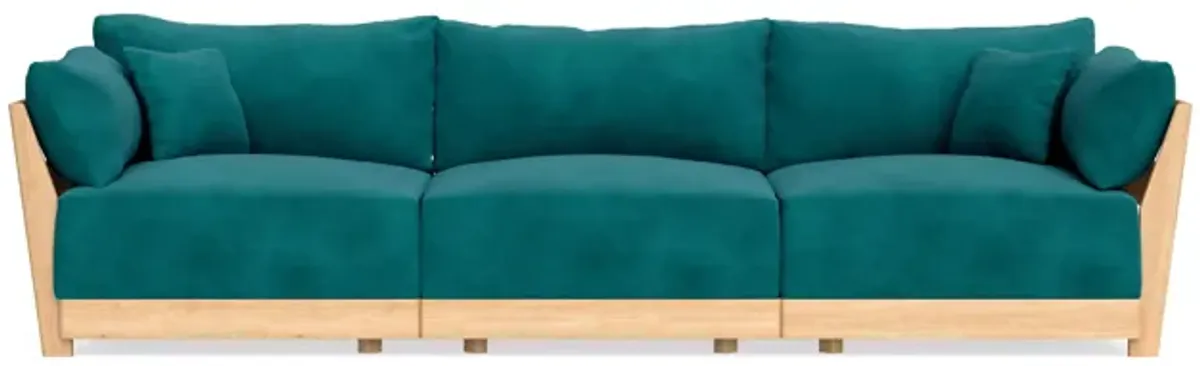 Modular Bondi Latte 3-Seater Sofa in Peacock | Classic Blend