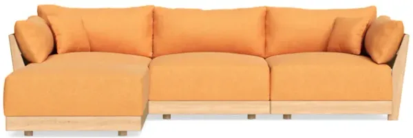 Modular Bondi Latte 3-Seater Sectional in Tangerine | Classic Blend