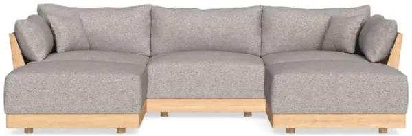 Modular Bondi Latte 3-Seater U-Sectional in Heathered Taupe | Classic Blend