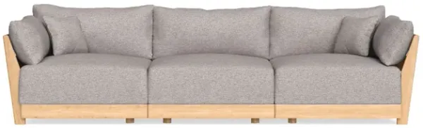 Modular Bondi Latte 3-Seater Sofa in Heathered Taupe | Classic Blend