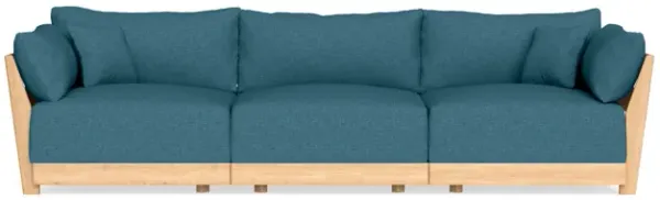 Modular Bondi Latte 3-Seater Sofa in Aegean Blue | Classic Blend