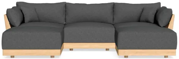 Modular Bondi Latte 3-Seater U-Sectional in Pebble | Classic Blend