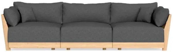 Modular Bondi Latte 3-Seater Sofa in Pebble | Memory Foam Blend