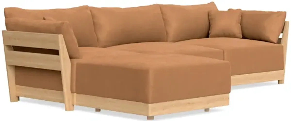 Modular Bondi Latte 3-Seater Sectional in Cheddar | Classic Blend