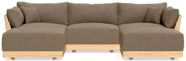 Modular Bondi Latte 3-Seater U-Sectional in Coffee | Memory Foam Blend